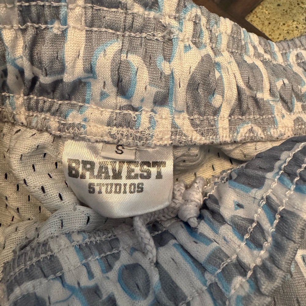 Dior Gray Monogram Patterned Athletic Shorts Brav… - image 3